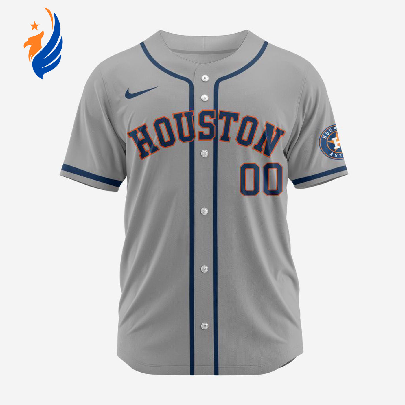 MLB Houston Astros Personalized 2024 Road Baseball Jersey - Bafud baseball jersey product view 1