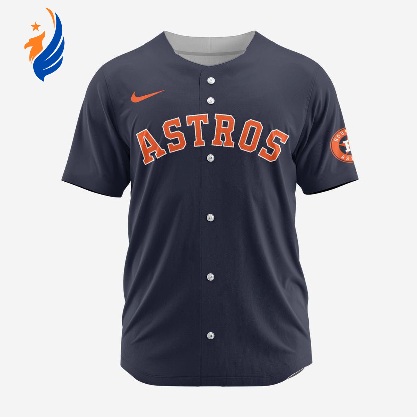 MLB Houston Astros Personalized Alternate 02 Baseball Jersey - Bafud baseball jersey product view 1