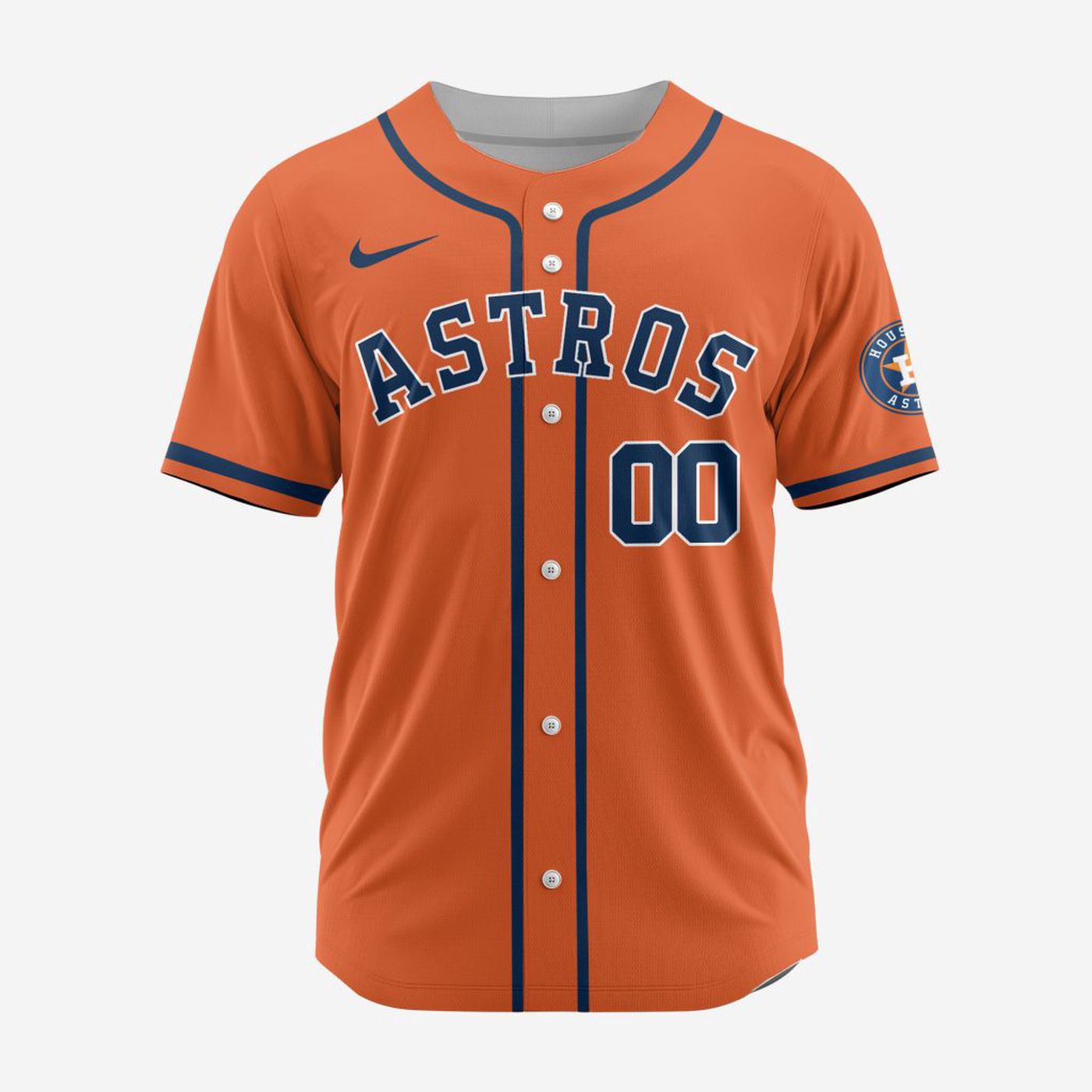 MLB Houston Astros Personalized Alternate Baseball Jersey - Bafud baseball jersey product view 3