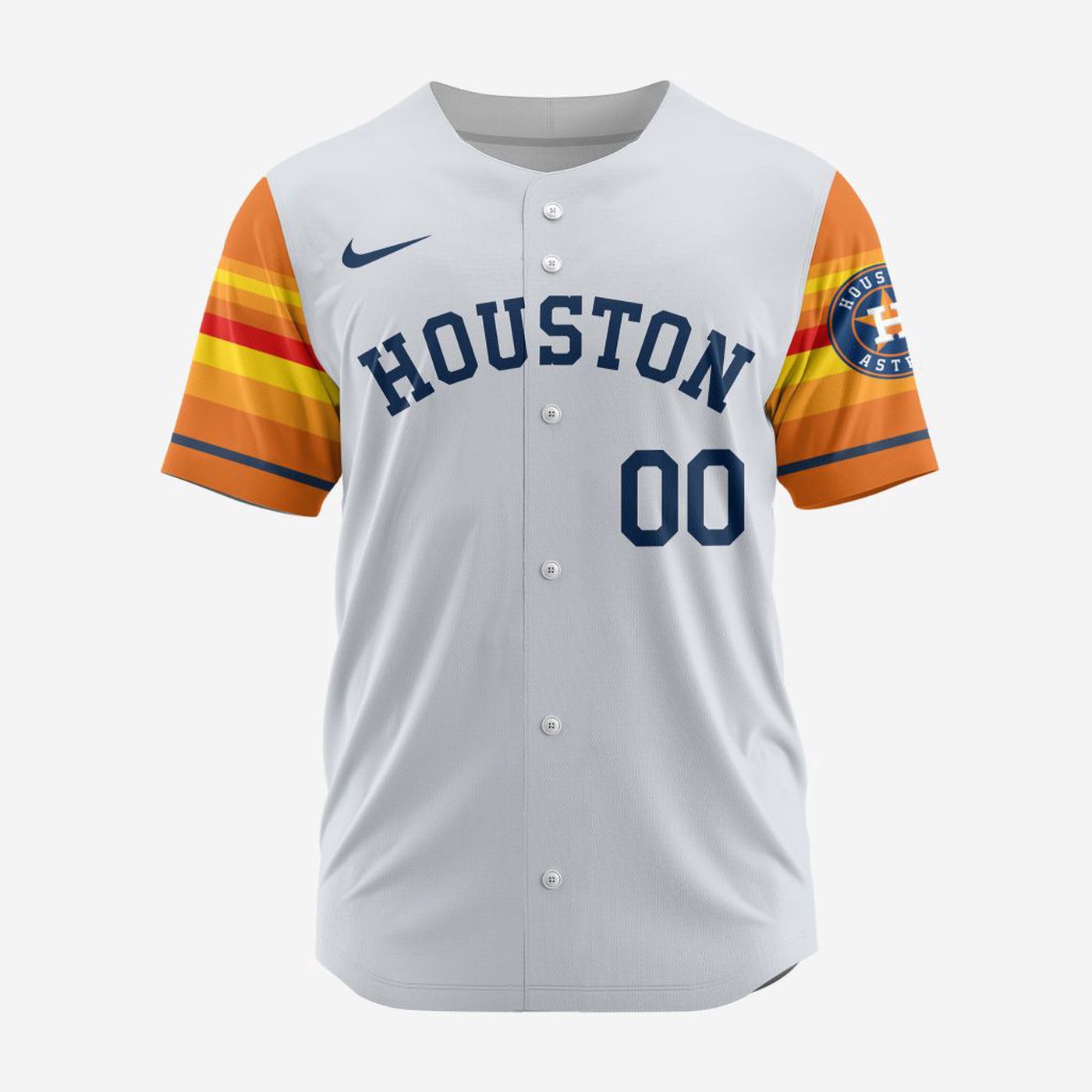 MLB Houston Astros Personalized Alternate Design Concept Baseball Jersey 2402 - Bafud baseball jersey product view 2