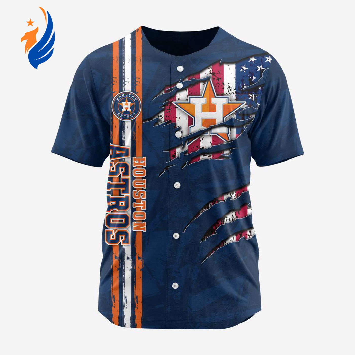 MLB Houston Astros Special Design Baseball Jersey Gift for Men Women - Bafud baseball jersey product view 1