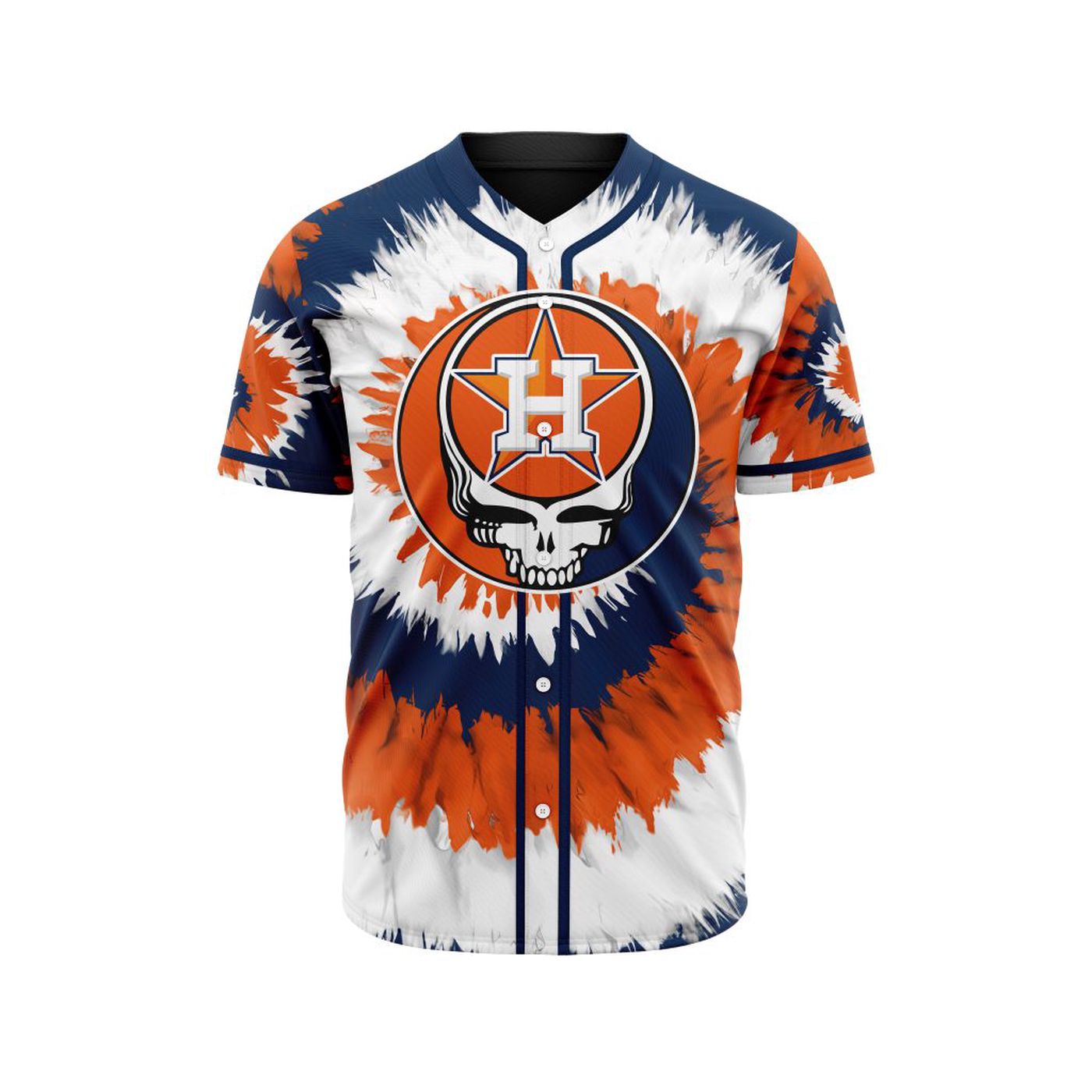 MLB Houston Astros Special Grateful Dead Design Baseball Jersey Gift for Men Women - Bafud baseball jersey product view 2