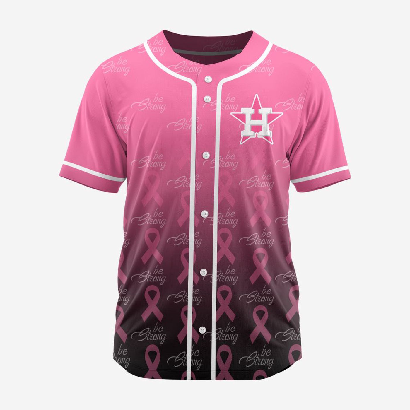 MLB Houston Astros Special Pink Design Fight Breast Cancer Baseball Jersey Gift for Men Women - Bafud baseball jersey product view 2
