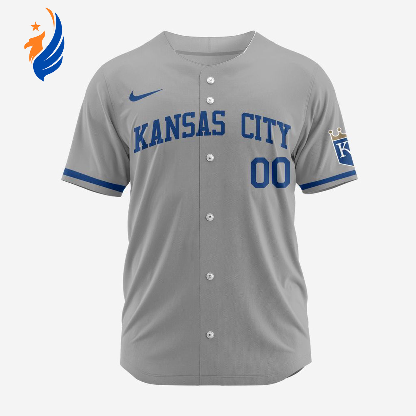 MLB Kansas City Royals Personalized 2024 Road Baseball Jersey - Bafud baseball jersey product view 1
