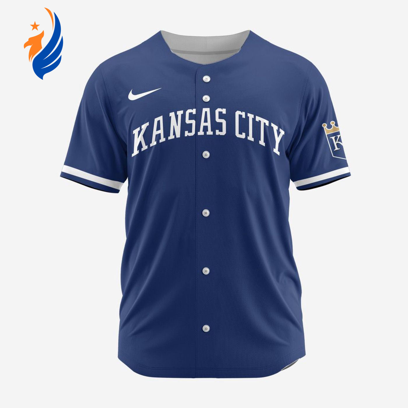 MLB Kansas City Royals Personalized Alternate 02 Baseball Jersey - Bafud baseball jersey product view 1