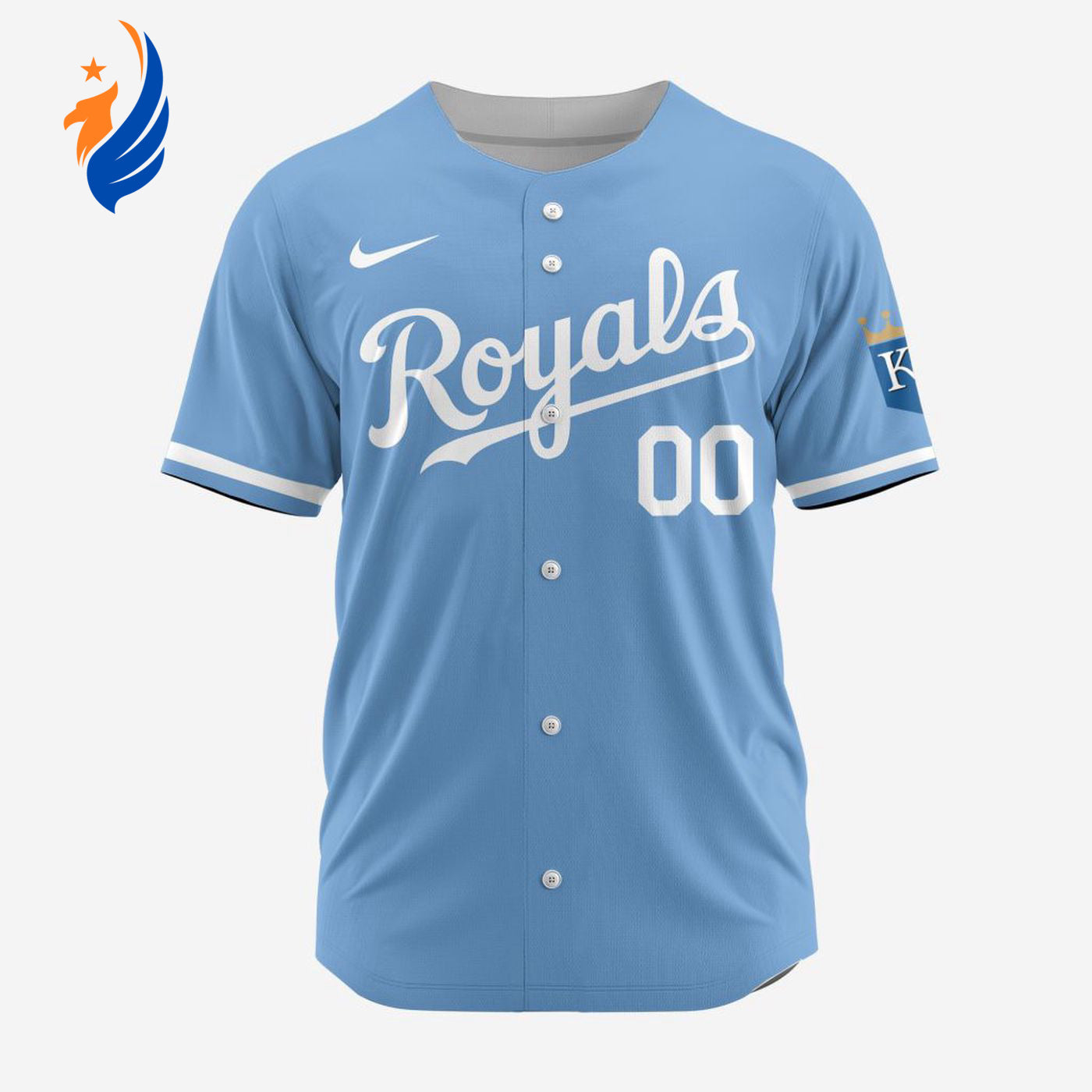 MLB Kansas City Royals Personalized Alternate Baseball Jersey - Bafud baseball jersey product view 1