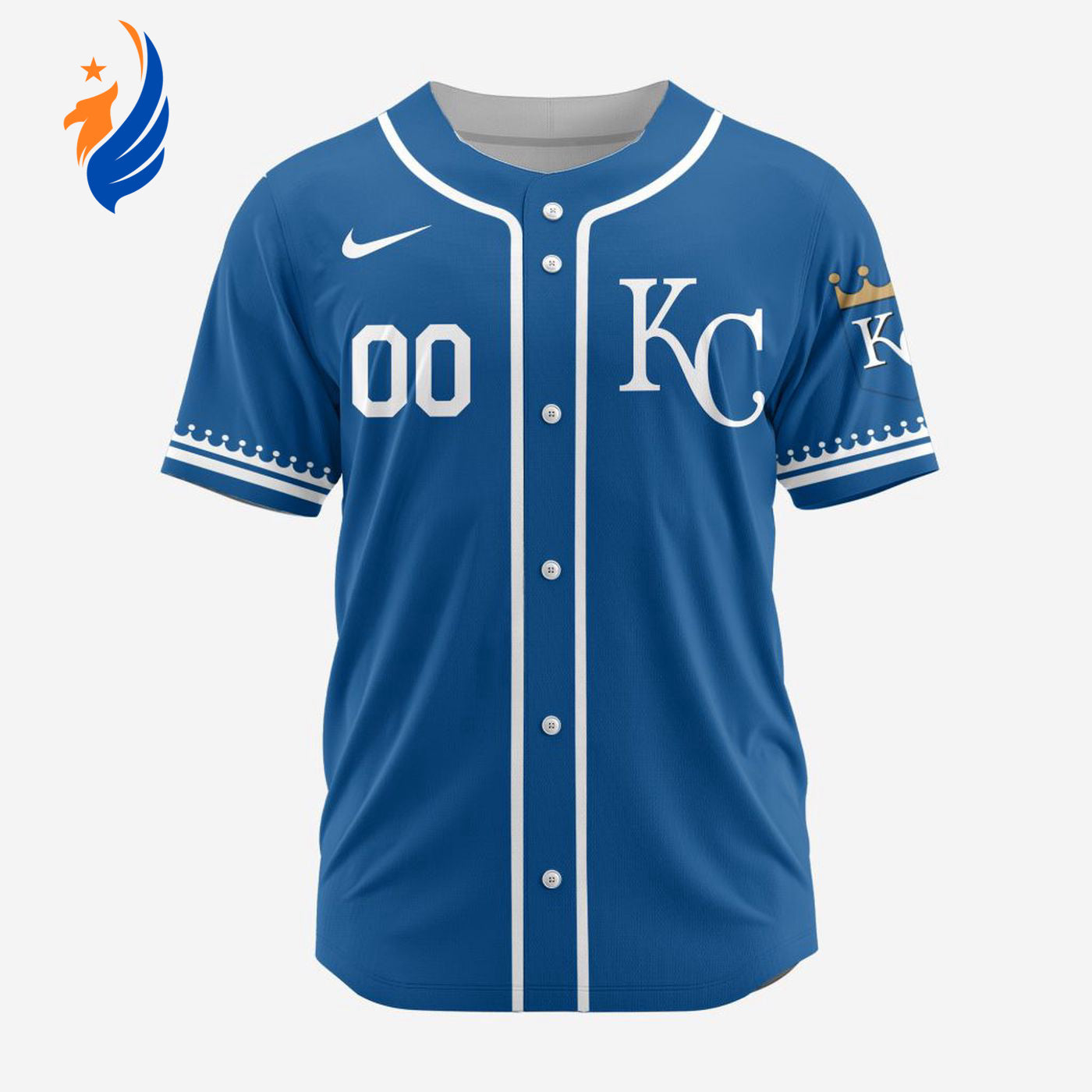 MLB Kansas City Royals Personalized Alternate Design Concept Baseball Jersey 2402 - Bafud baseball jersey product view 1