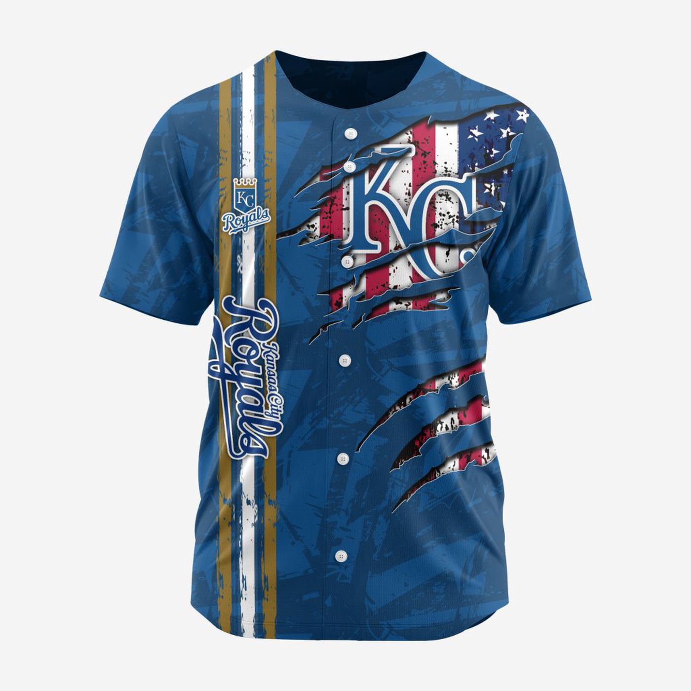 MLB Kansas City Royals Special Design Baseball Jersey Gift for Men Women - Bafud baseball jersey product view 3