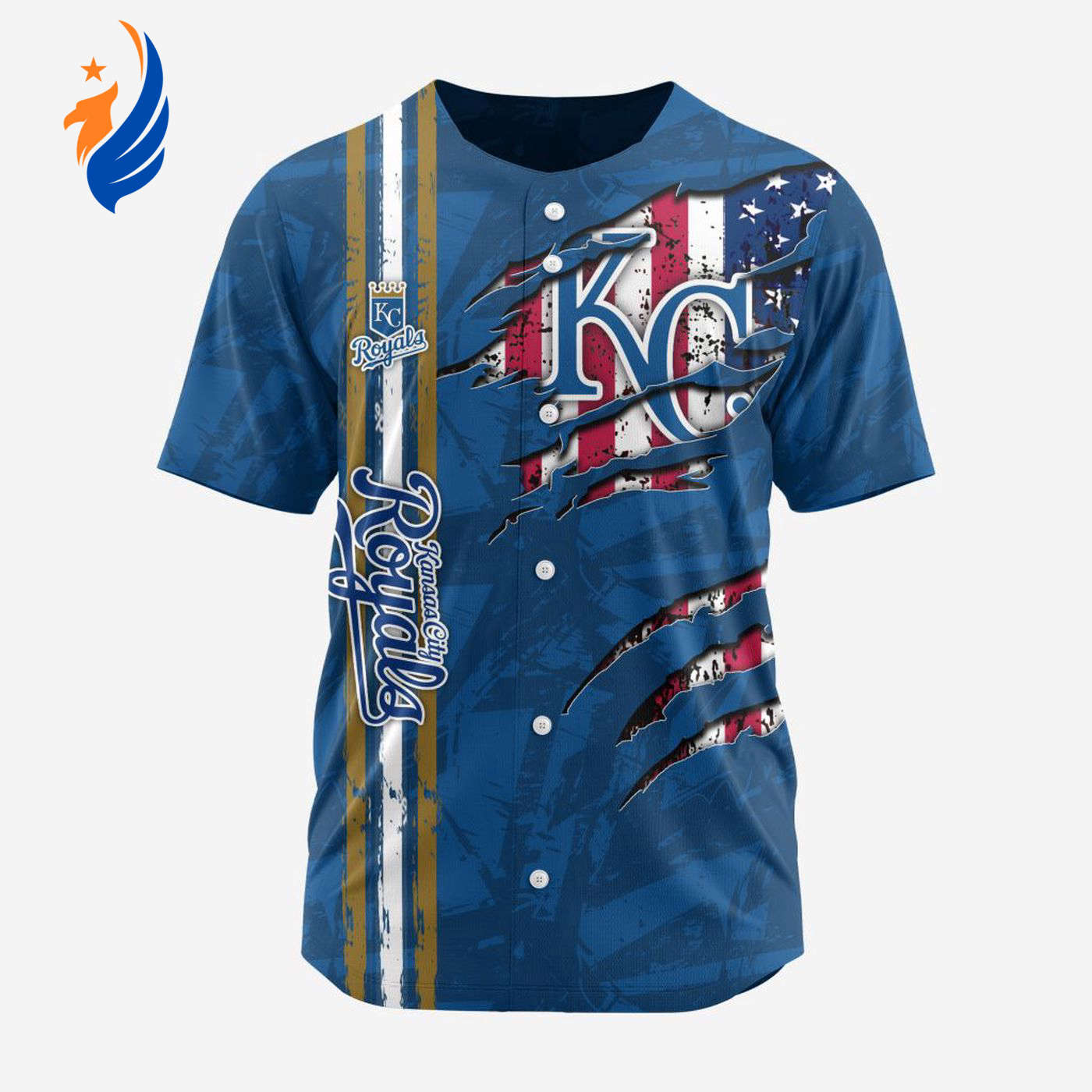 MLB Kansas City Royals Special Design Baseball Jersey Gift for Men Women - Bafud baseball jersey product view 1
