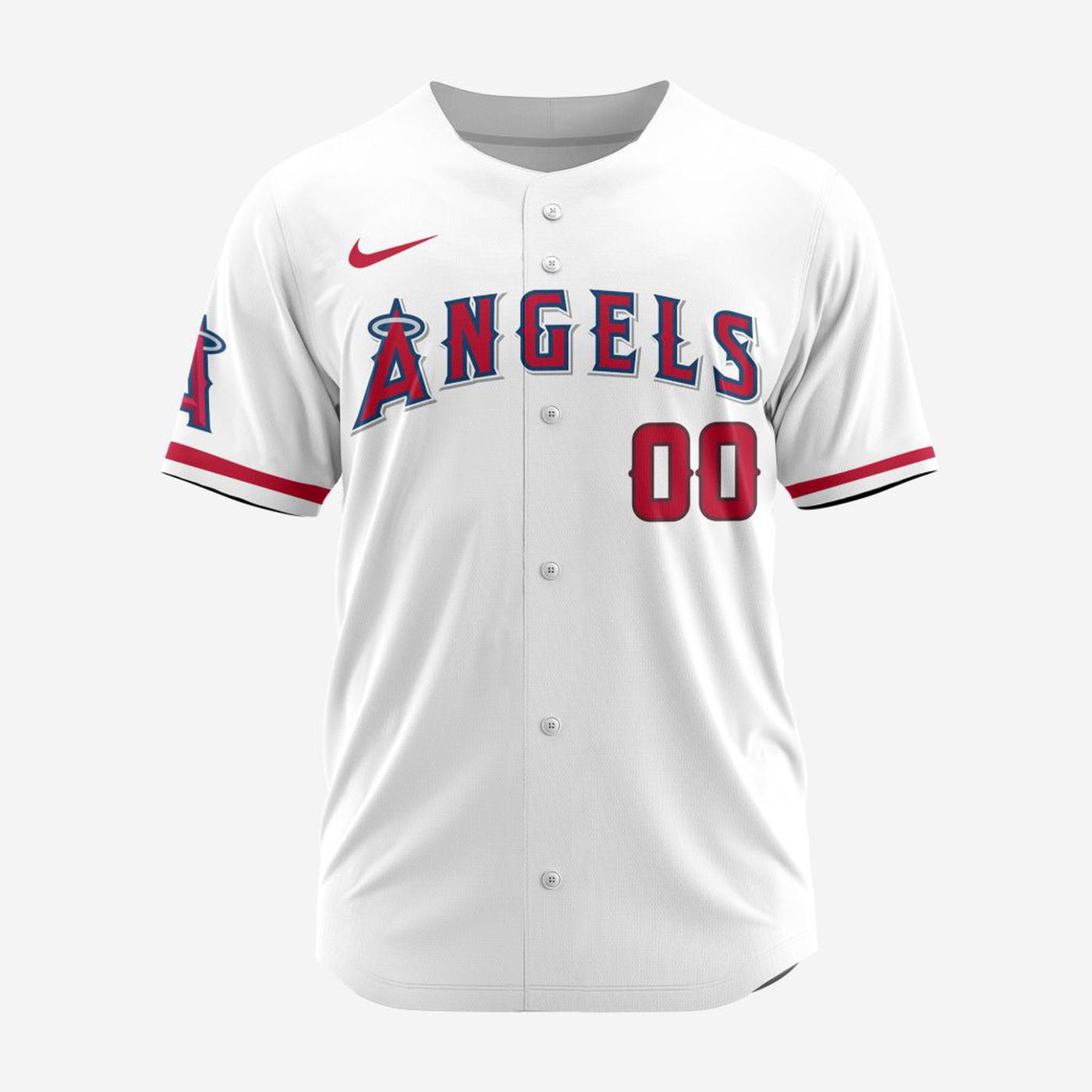 MLB Los Angeles Angels Personalized 2024 Home Baseball Jersey - Bafud baseball jersey product view 3