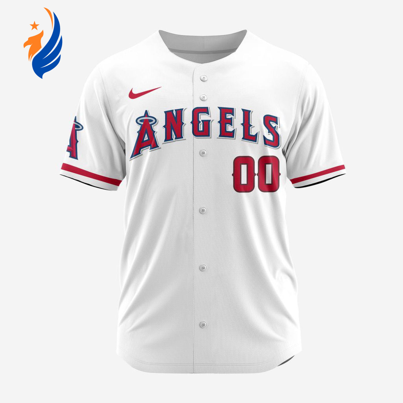 MLB Los Angeles Angels Personalized 2024 Home Baseball Jersey - Bafud baseball jersey product view 1