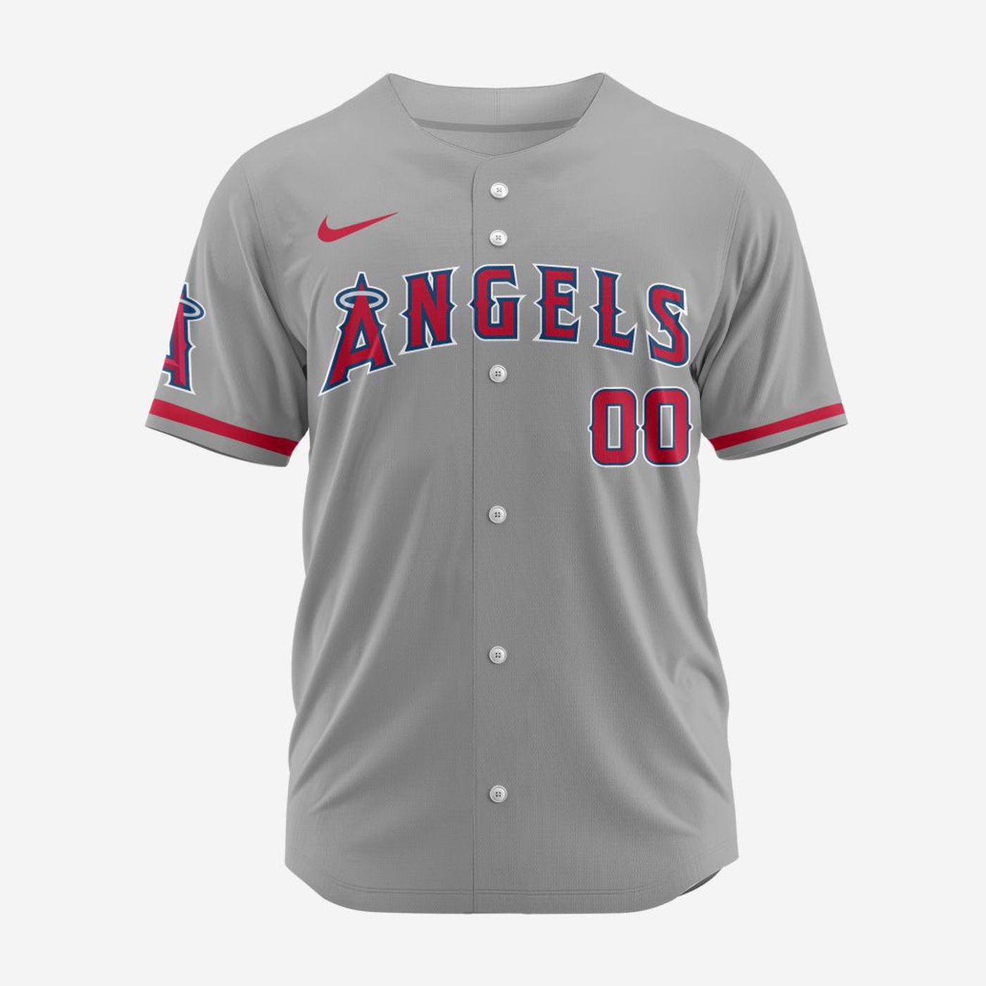 MLB Los Angeles Angels Personalized 2024 Road Baseball Jersey - Bafud baseball jersey product view 2