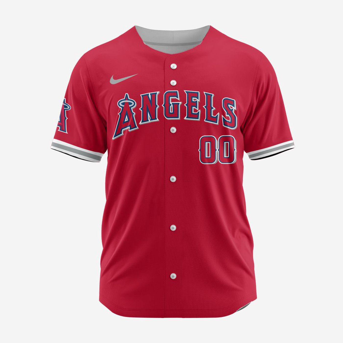 MLB Los Angeles Angels Personalized Alternate Baseball Jersey - Bafud baseball jersey product view 2