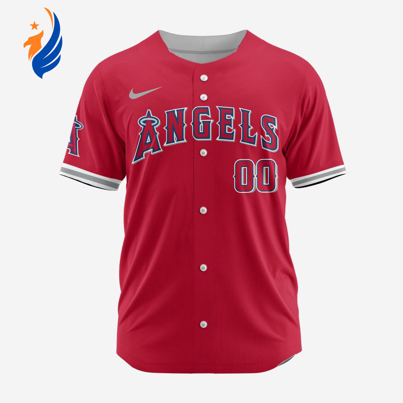MLB Los Angeles Angels Personalized Alternate Baseball Jersey - Bafud baseball jersey product view 1