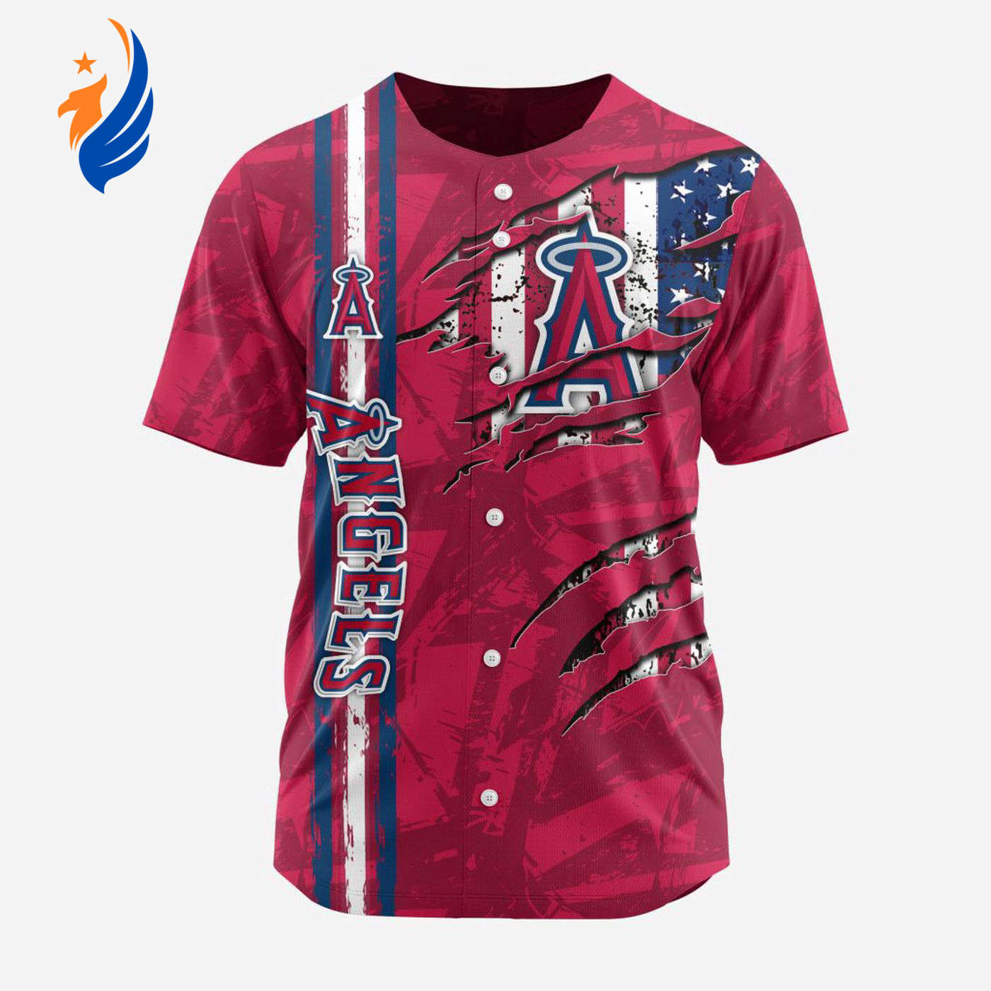 MLB Los Angeles Angels Special Design Baseball Jersey Gift for Men Women - Bafud baseball jersey product view 1