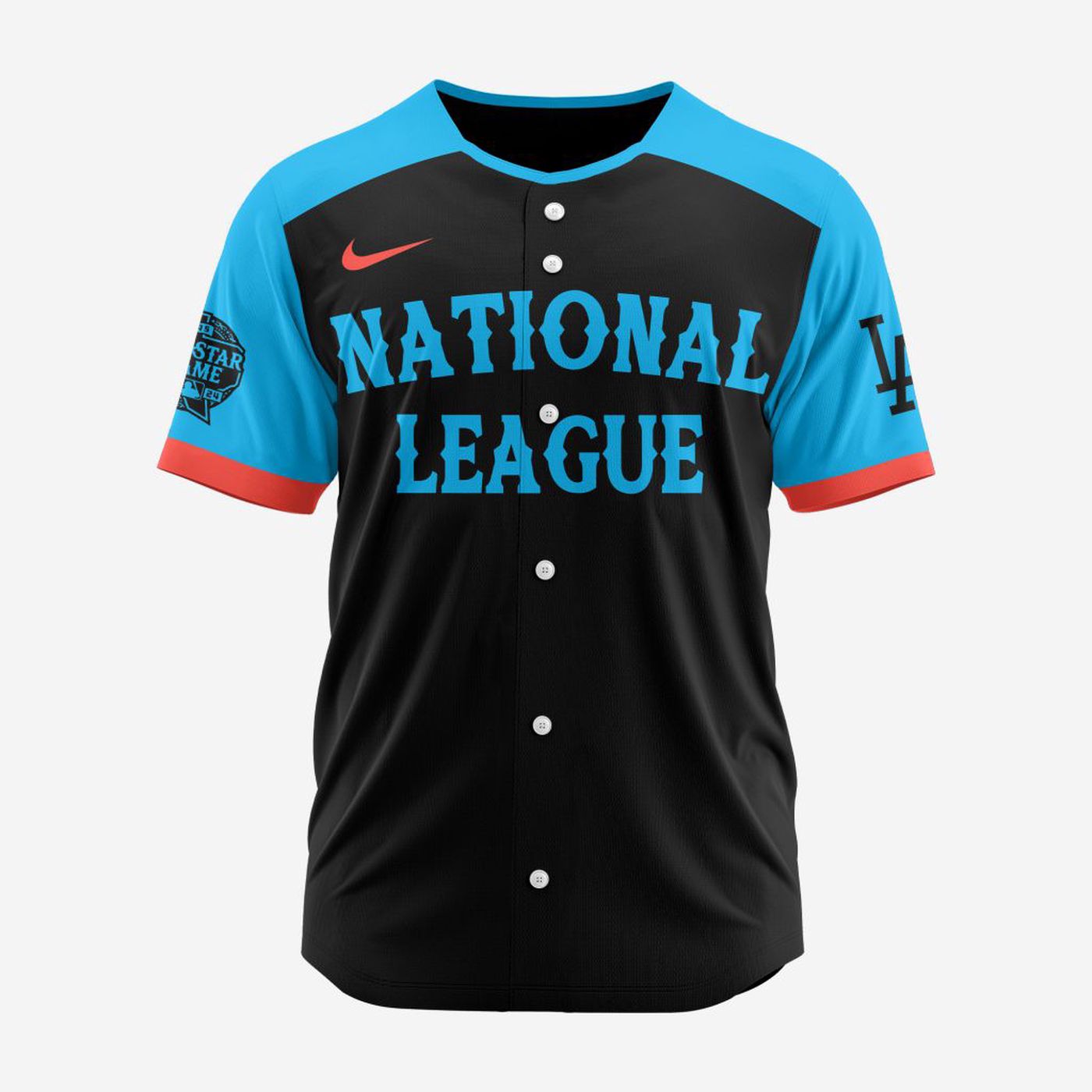 MLB Los Angeles Dodgers Personalized 2024 All Star Game Baseball Jersey - Bafud baseball jersey product view 3