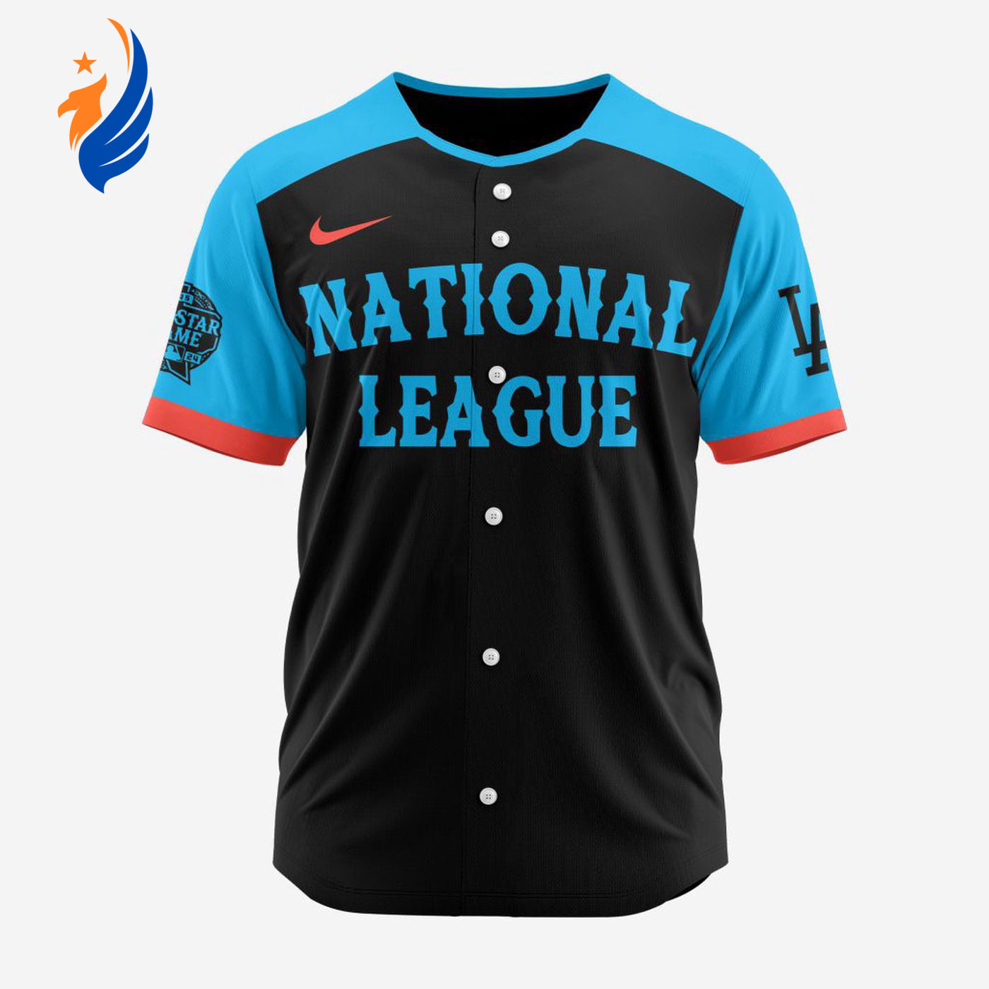 MLB Los Angeles Dodgers Personalized 2024 All Star Game Baseball Jersey - Bafud baseball jersey product view 1