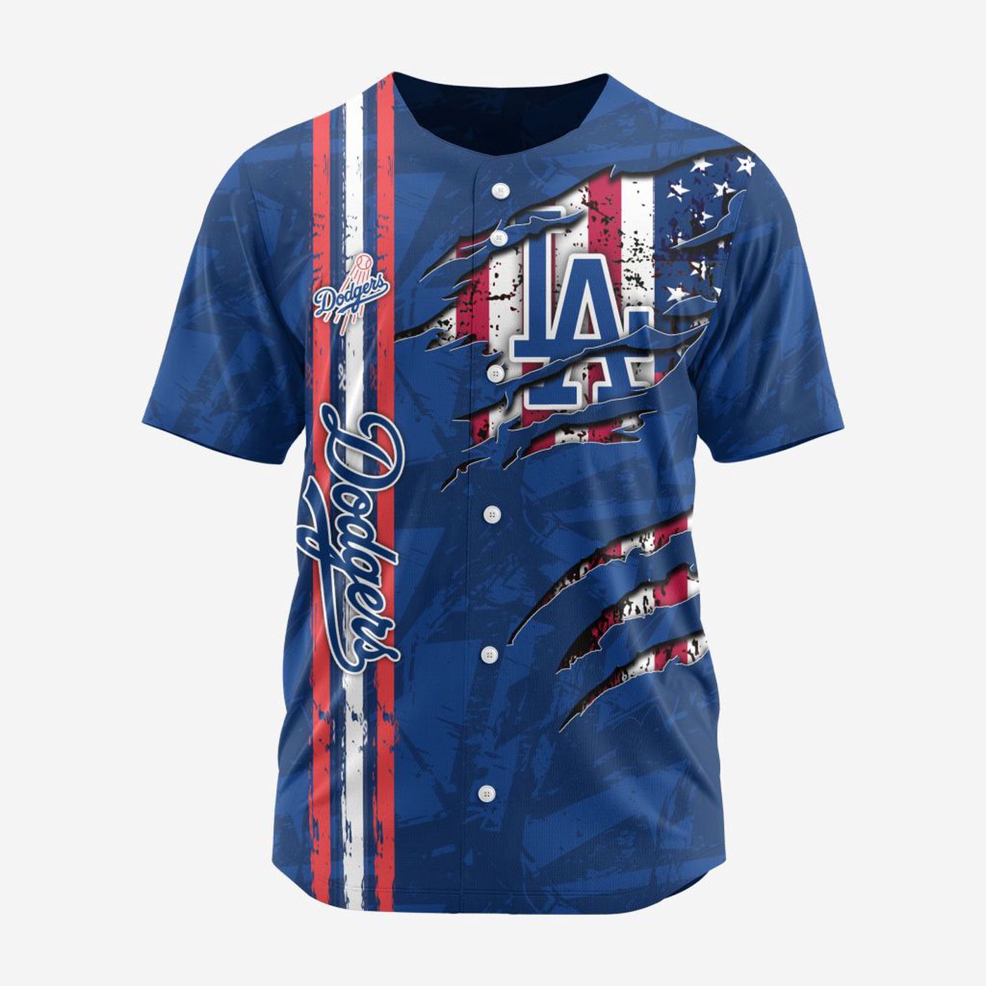 MLB Los Angeles Dodgers Special Design Baseball Jersey Gift for Men Women - Bafud baseball jersey product view 2