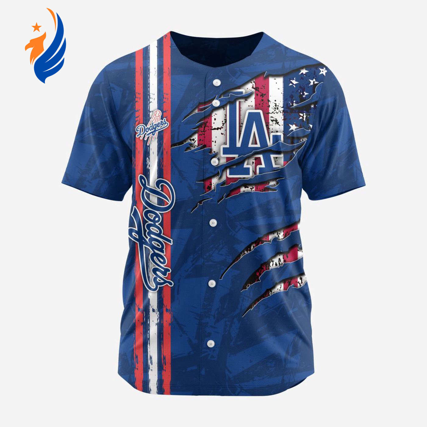 MLB Los Angeles Dodgers Special Design Baseball Jersey Gift for Men Women - Bafud baseball jersey product view 1