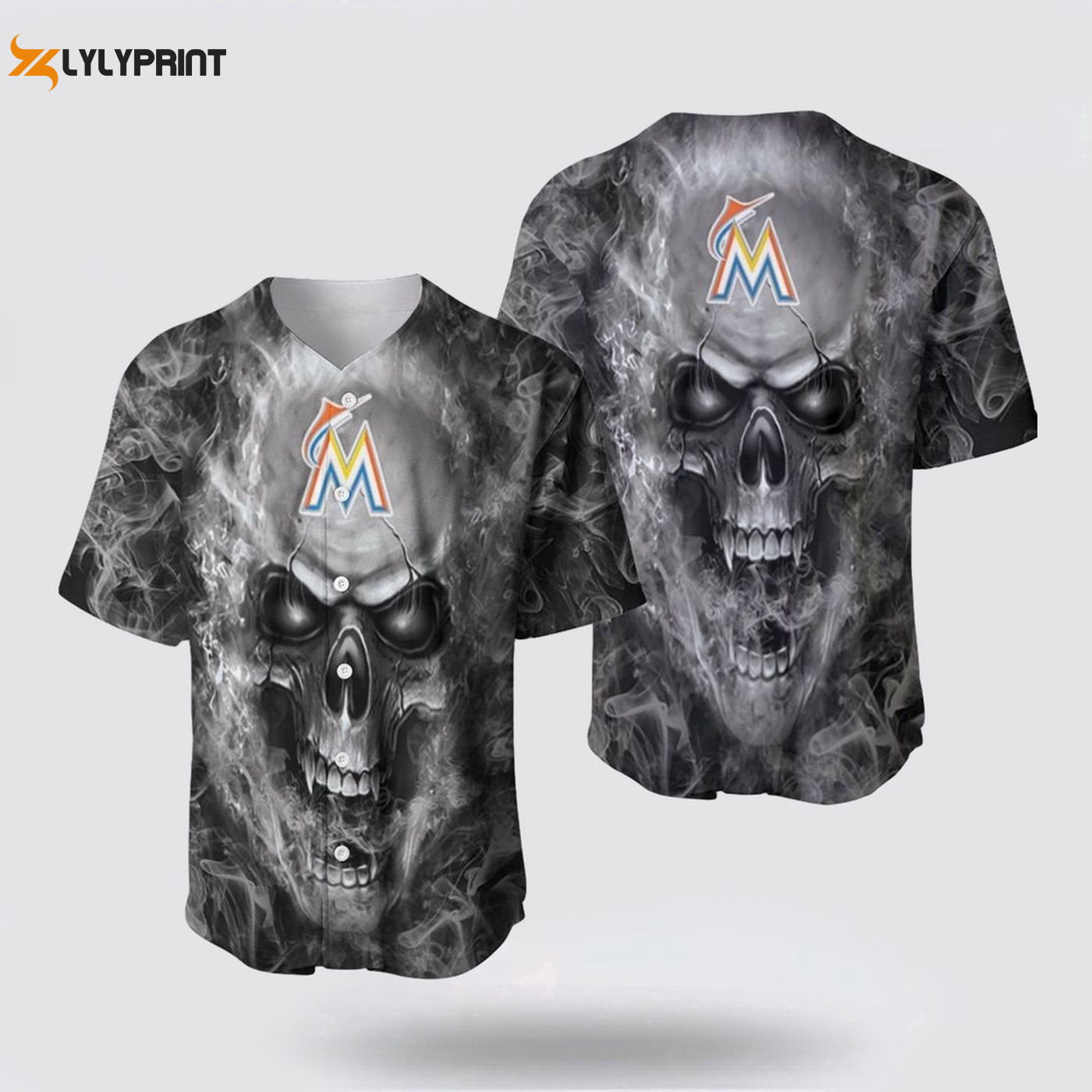 Breathable & Comfortable MLB Miami Marlins Baseball Jersey for Fans - Gift for Men Women - lylyprint.com baseball jersey product view 1