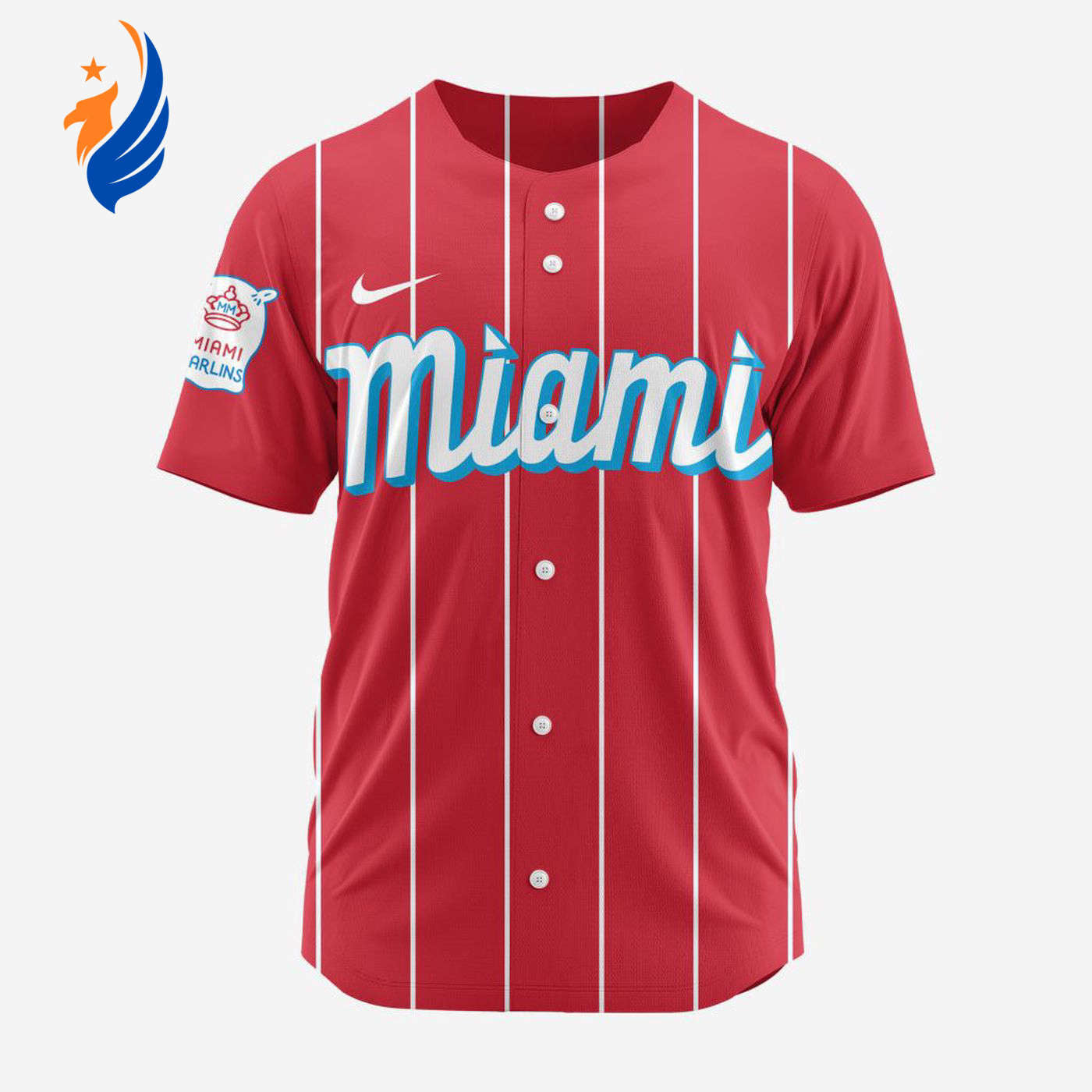 MLB Miami Marlins Personalized 2024 City Connect Baseball Jersey Design - Bafud baseball jersey product view 1