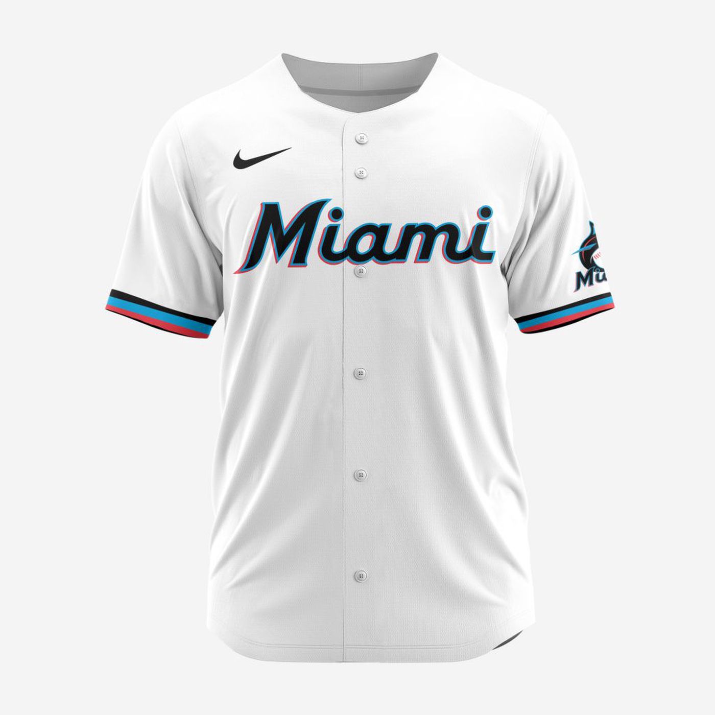 MLB Miami Marlins Personalized 2024 Home Baseball Jersey - Bafud baseball jersey product view 2