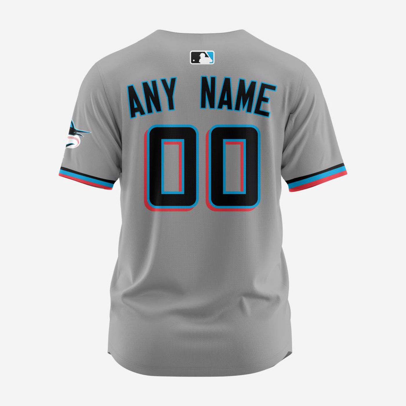 MLB Miami Marlins Personalized 2024 Road Baseball Jersey - Bafud baseball jersey product view 2