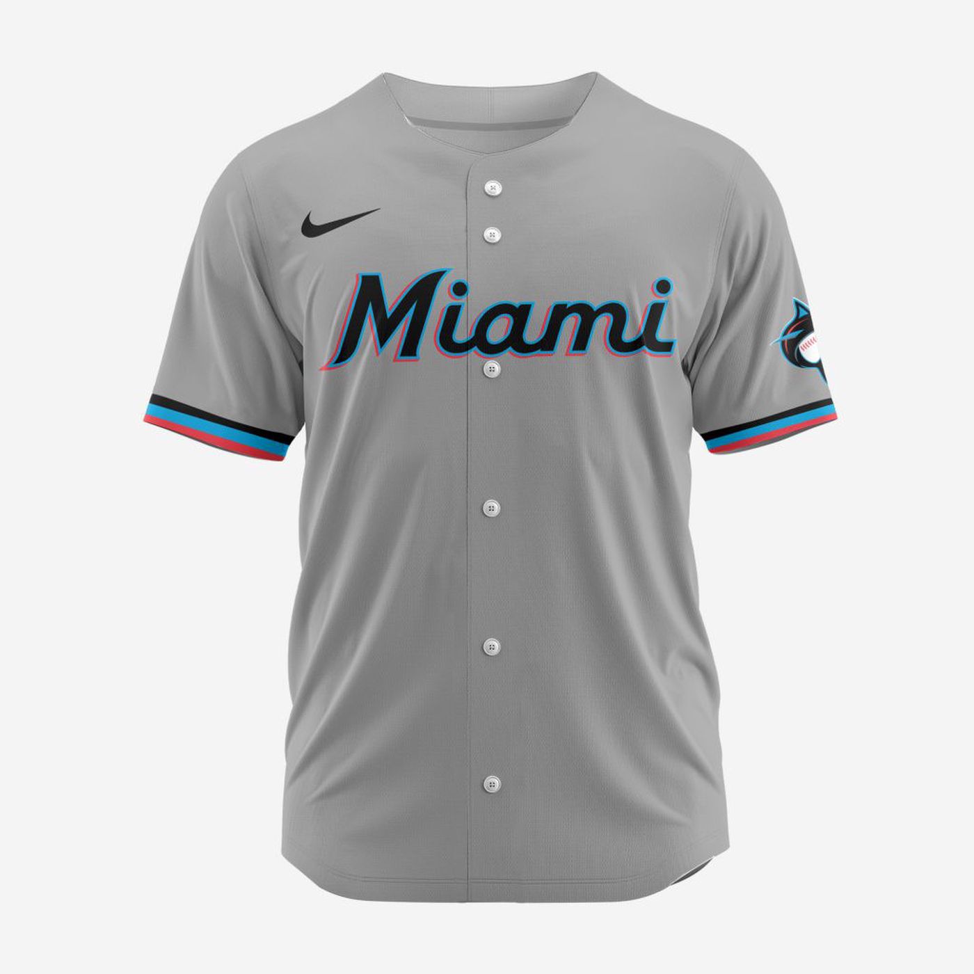 MLB Miami Marlins Personalized 2024 Road Baseball Jersey - Bafud baseball jersey product view 3