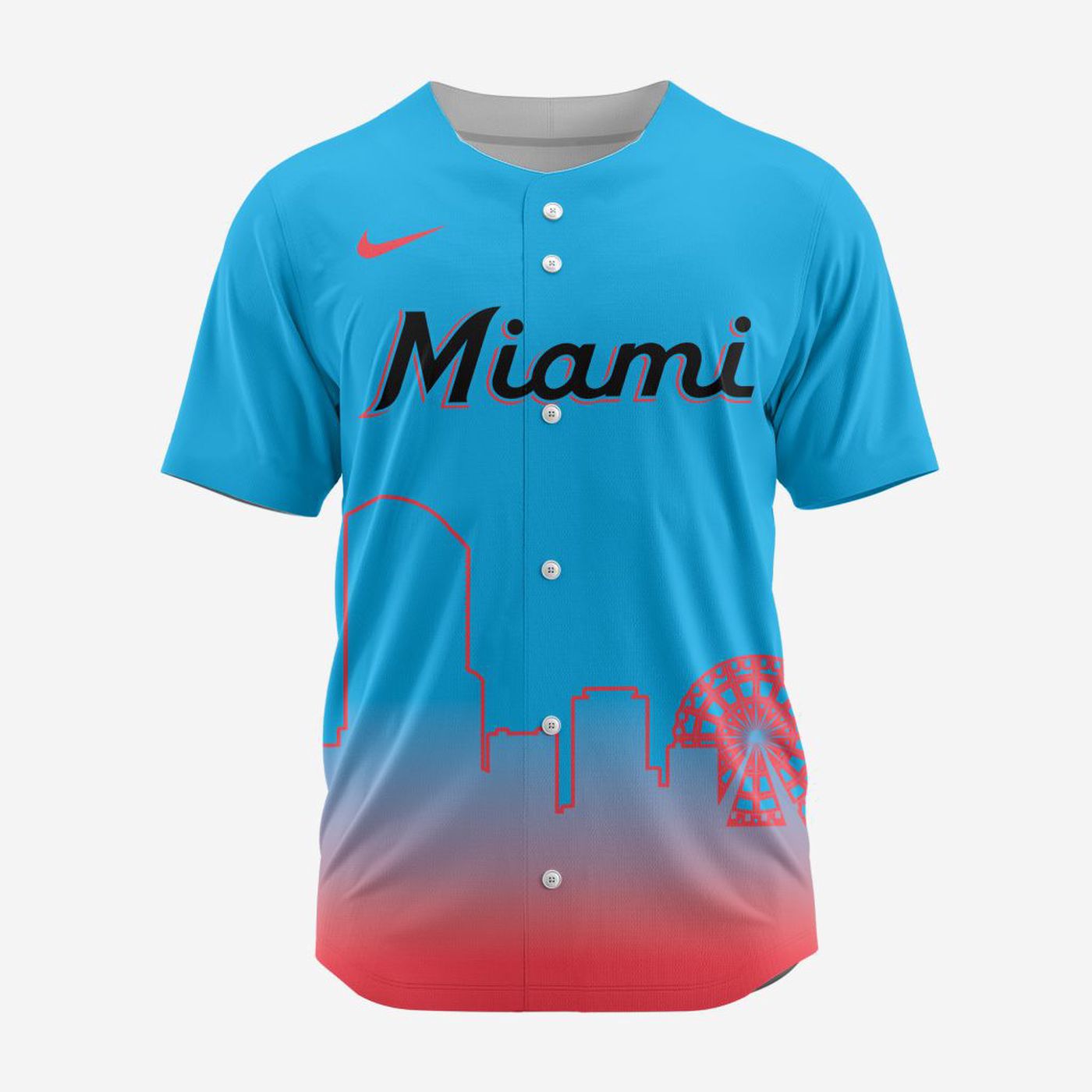 MLB Miami Marlins Special City Edition Concept Baseball Jersey Gift for Men Women - Bafud baseball jersey product view 2