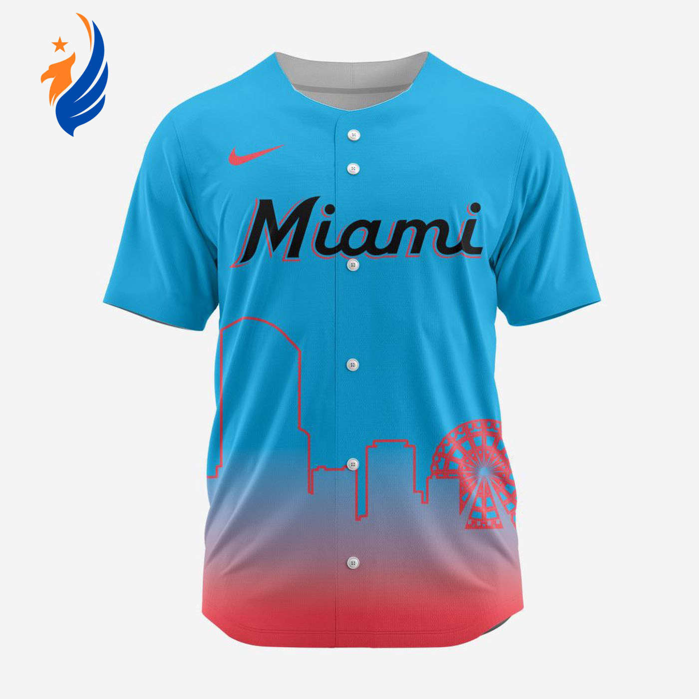 MLB Miami Marlins Special City Edition Concept Baseball Jersey Gift for Men Women - Bafud baseball jersey product view 1
