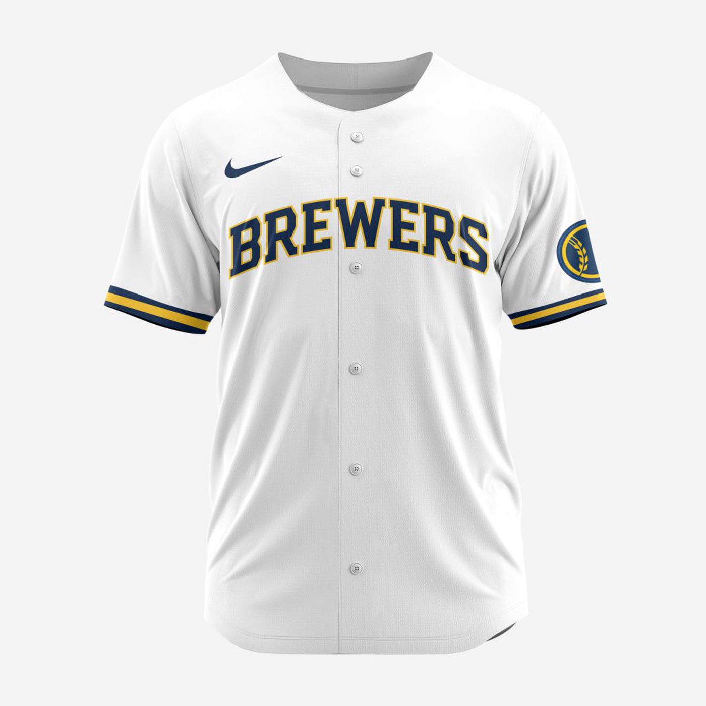 MLB Milwaukee Brewers Personalized 2024 Home Baseball Jersey - Bafud baseball jersey product view 2