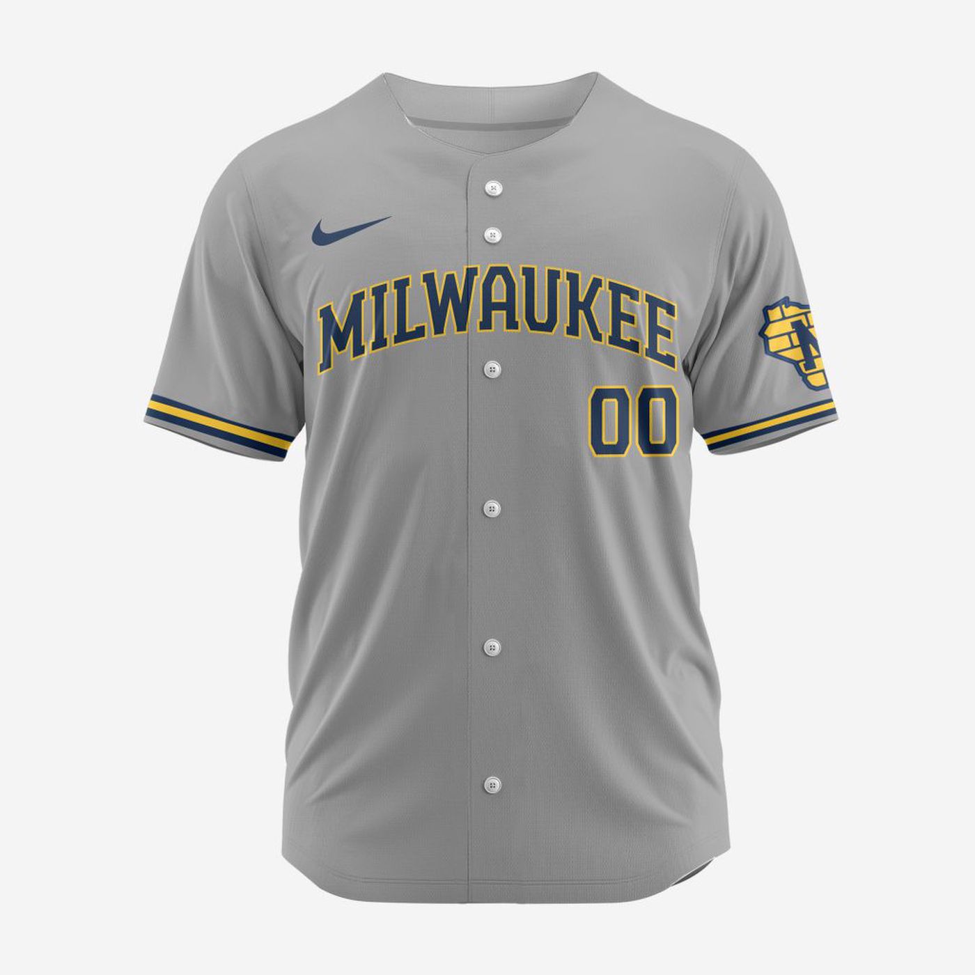 MLB Milwaukee Brewers Personalized 2024 Road Baseball Jersey - Bafud baseball jersey product view 2