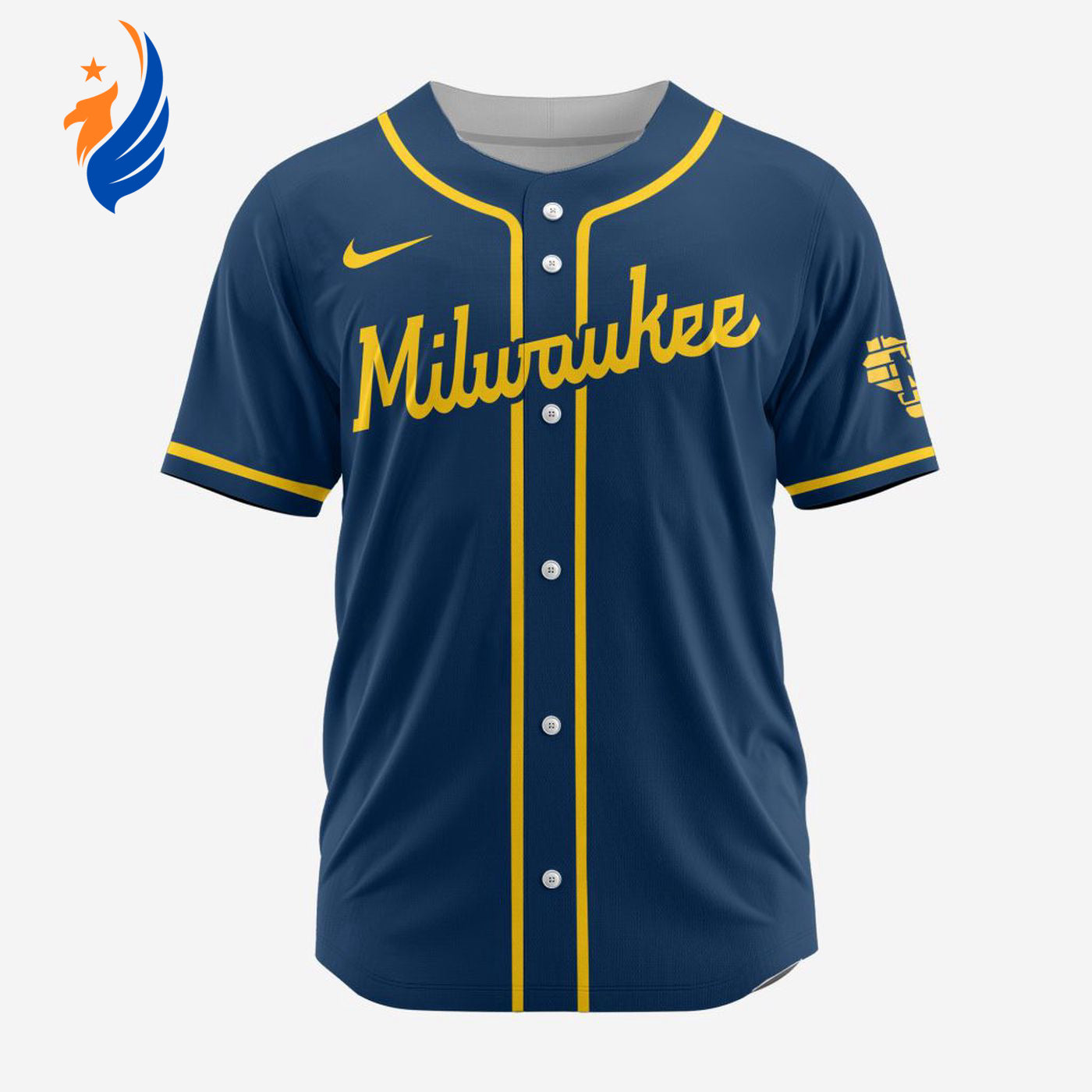 MLB Milwaukee Brewers Personalized Alternate 02 Baseball Jersey - Bafud baseball jersey product view 1