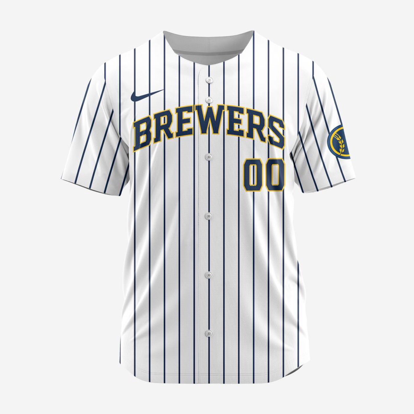 MLB Milwaukee Brewers Personalized Alternate Baseball Jersey - Bafud baseball jersey product view 2
