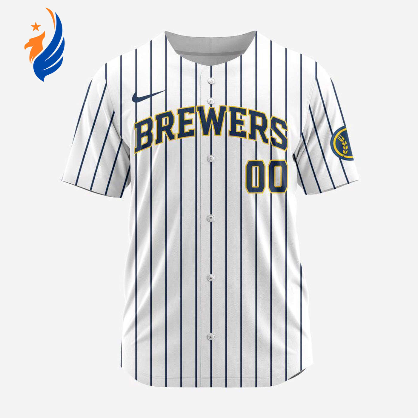 MLB Milwaukee Brewers Personalized Alternate Baseball Jersey - Bafud baseball jersey product view 1