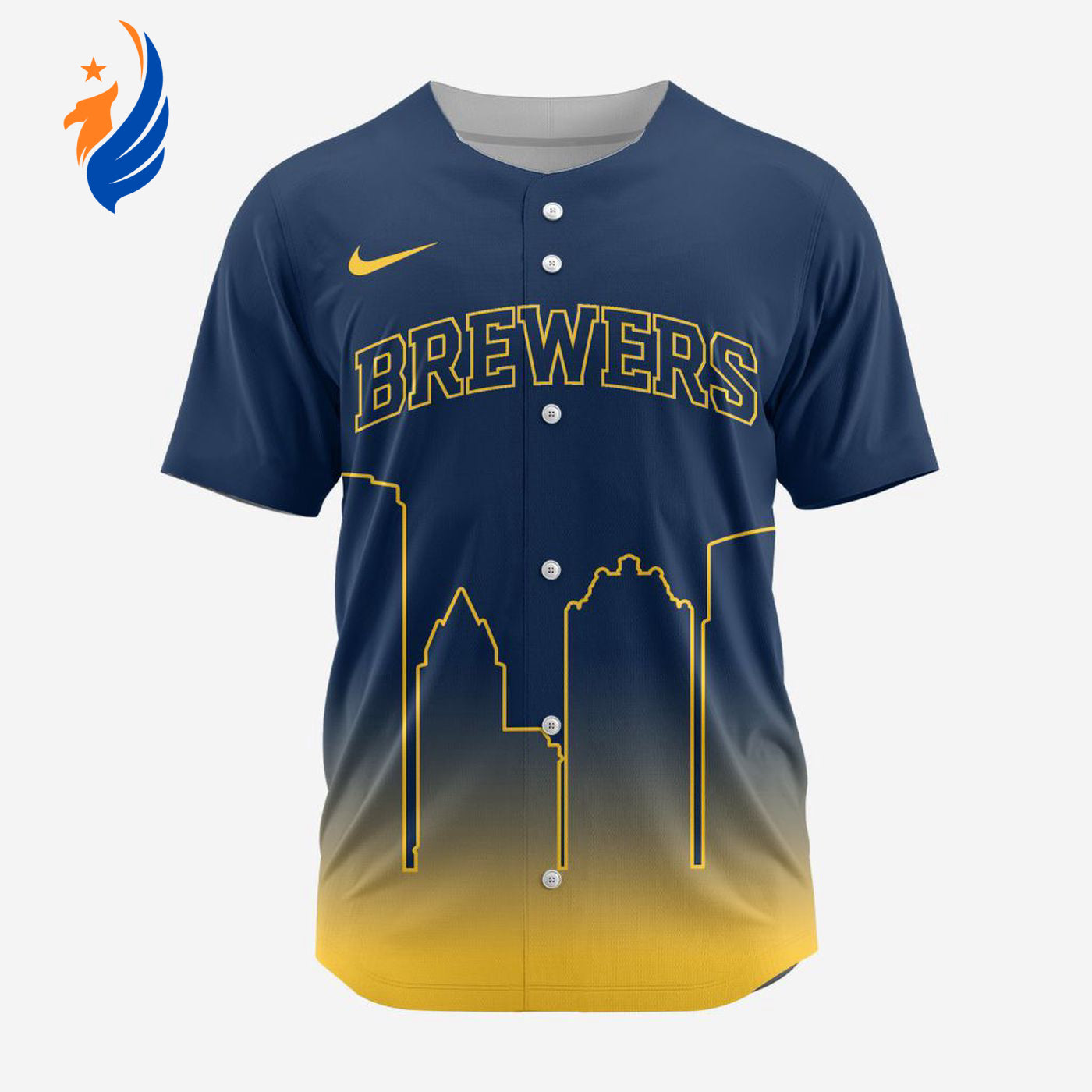 MLB Milwaukee Brewers Special City Edition Concept Baseball Jersey Gift for Men Women - Bafud baseball jersey product view 1