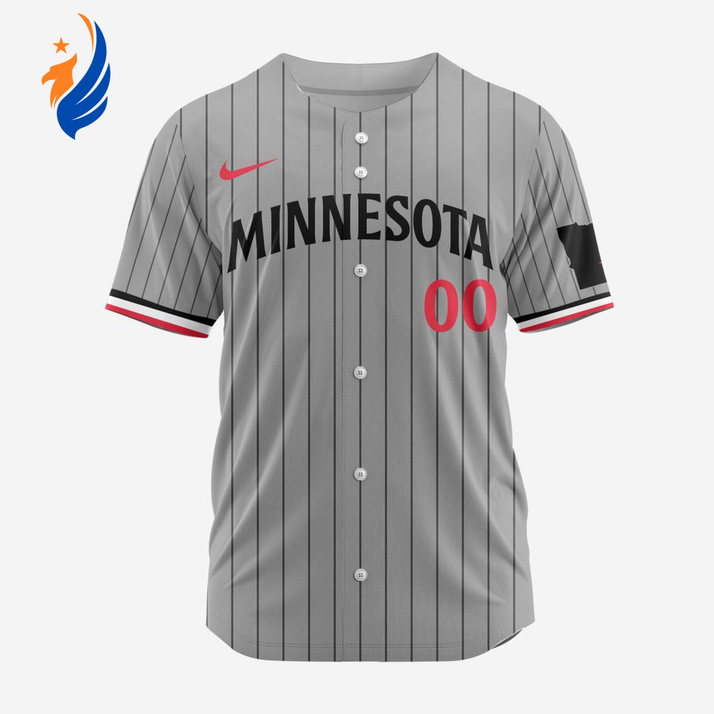 MLB Minnesota Twins Personalized 2024 Road Baseball Jersey - Bafud baseball jersey product view 1