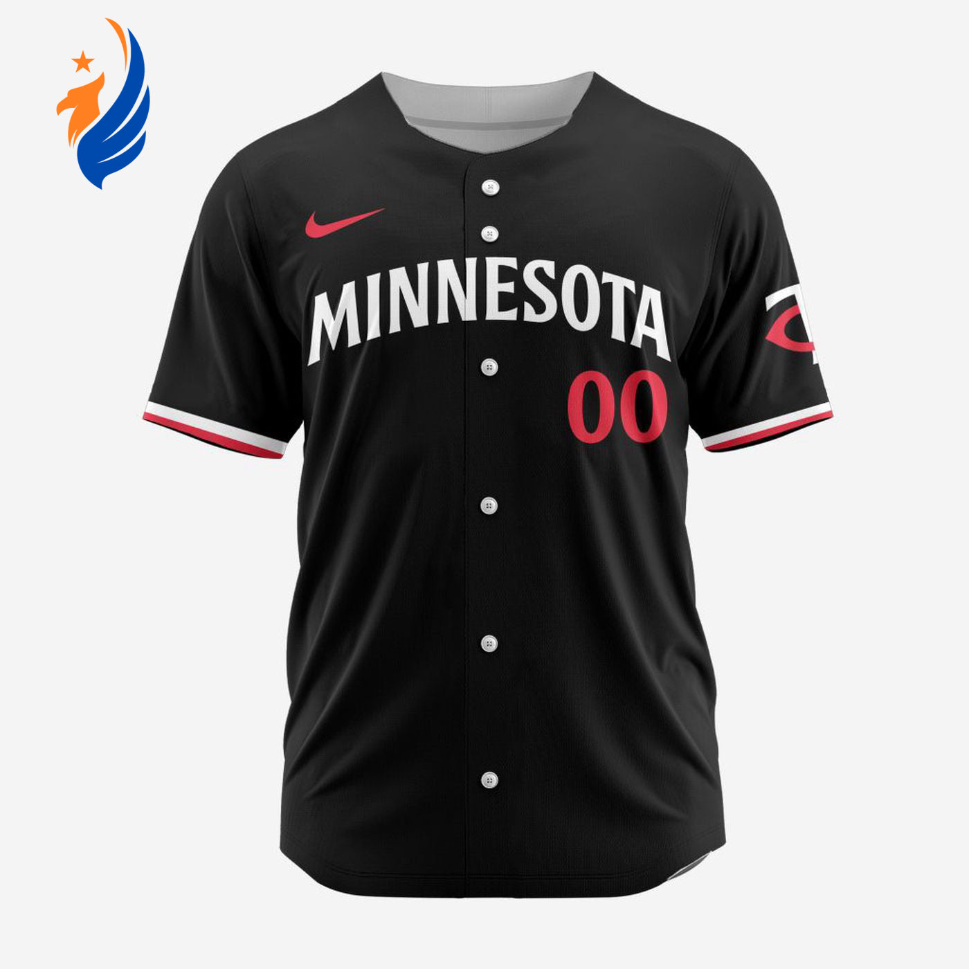 MLB Minnesota Twins Personalized Alternate Baseball Jersey - Bafud baseball jersey product view 1