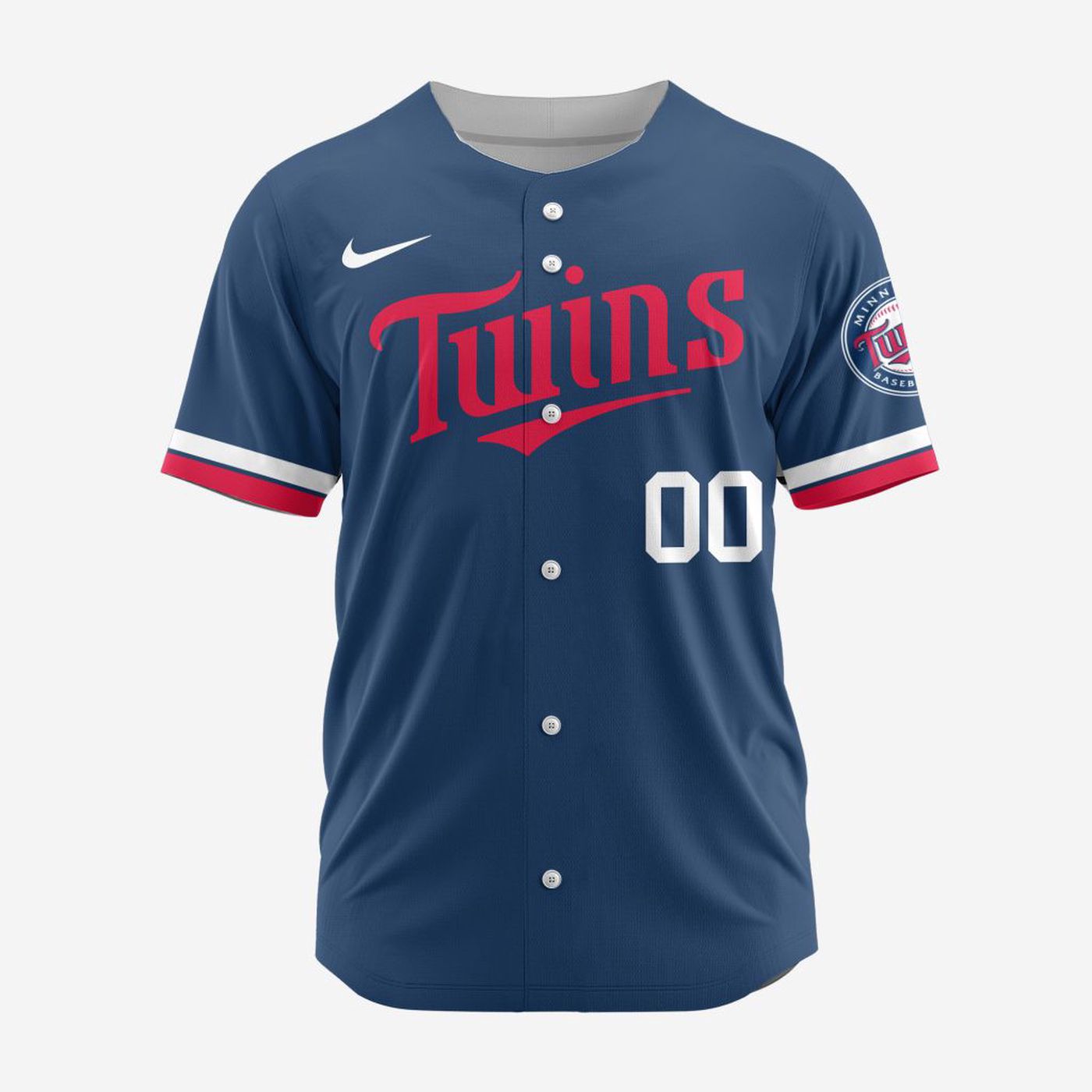 MLB Minnesota Twins Personalized Alternate Design Concept Baseball Jersey 2402 - Bafud baseball jersey product view 2