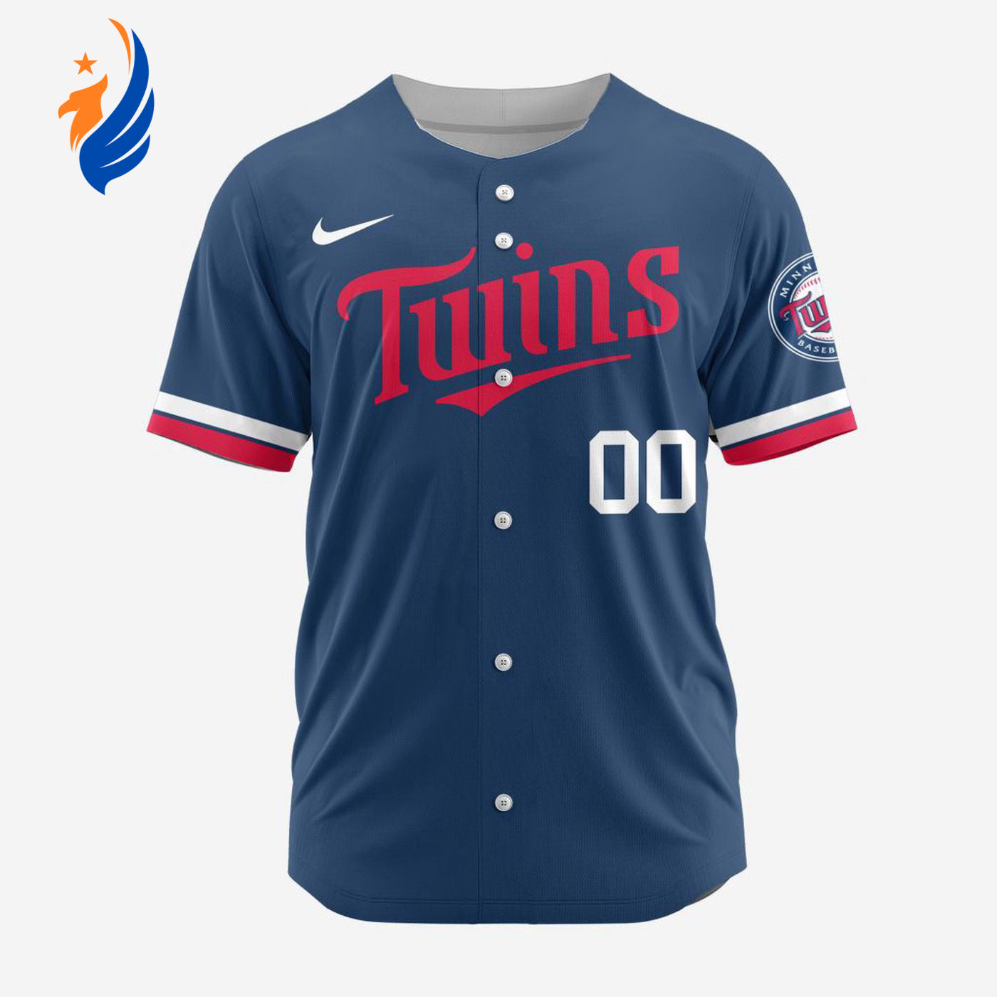 MLB Minnesota Twins Personalized Alternate Design Concept Baseball Jersey 2402 - Bafud baseball jersey product view 1