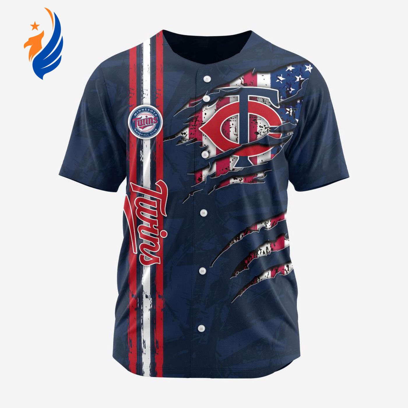MLB Minnesota Twins Special Design Baseball Jersey Gift for Men Women - Bafud baseball jersey product view 1