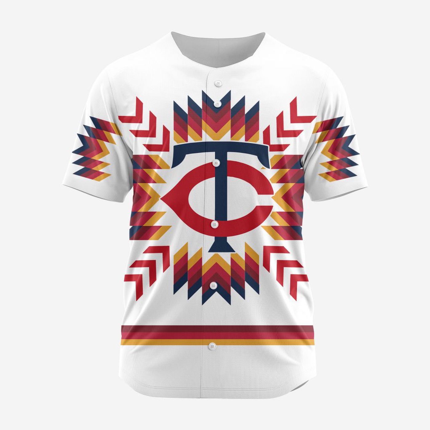 MLB Minnesota Twins Special Native Design Baseball Jersey Gift for Men Women - Bafud baseball jersey product view 2