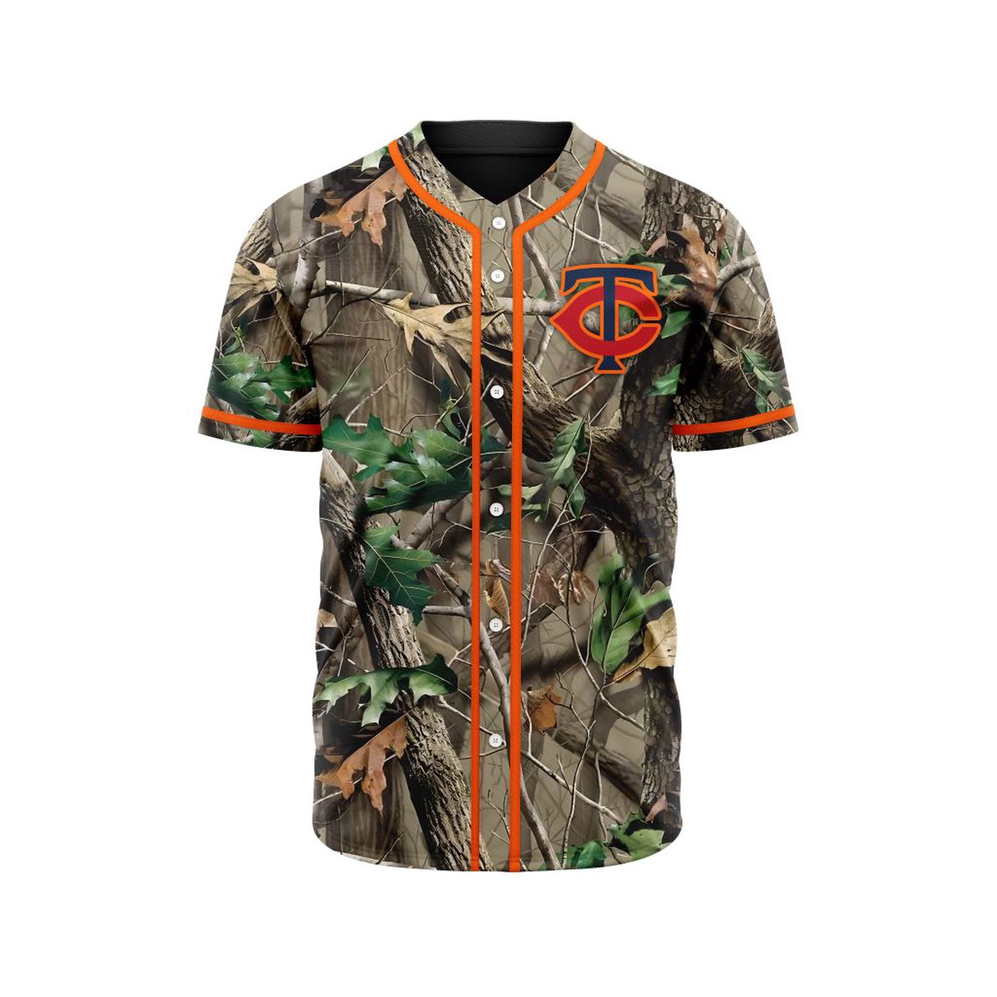 MLB Minnesota Twins Special Realtree Camo Hunting Baseball Jersey Gift for Men Women - Bafud baseball jersey product view 2