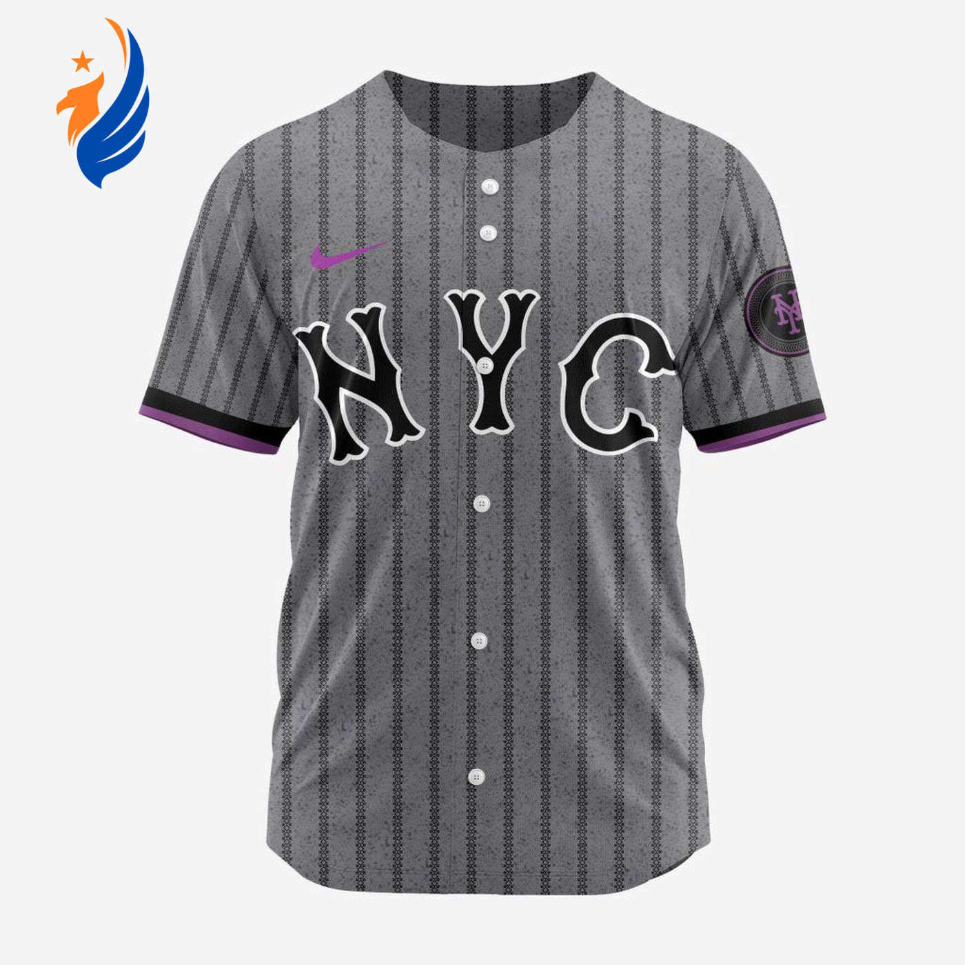 MLB New York Mets Personalized 2024 City Connect Baseball Jersey Design - Bafud baseball jersey product view 1