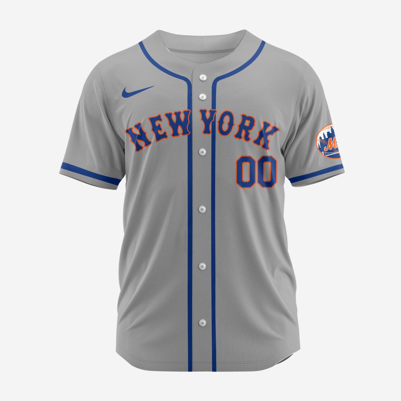 MLB New York Mets Personalized 2024 Road Baseball Jersey - Bafud baseball jersey product view 2