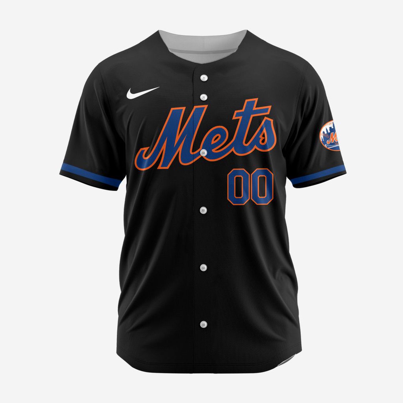 MLB New York Mets Personalized Alternate 02 Baseball Jersey - Bafud baseball jersey product view 2