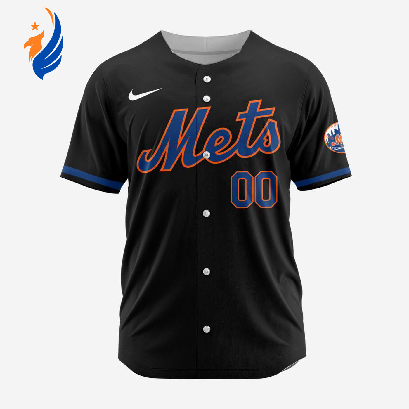 MLB New York Mets Personalized Alternate 02 Baseball Jersey - Bafud baseball jersey product view 1