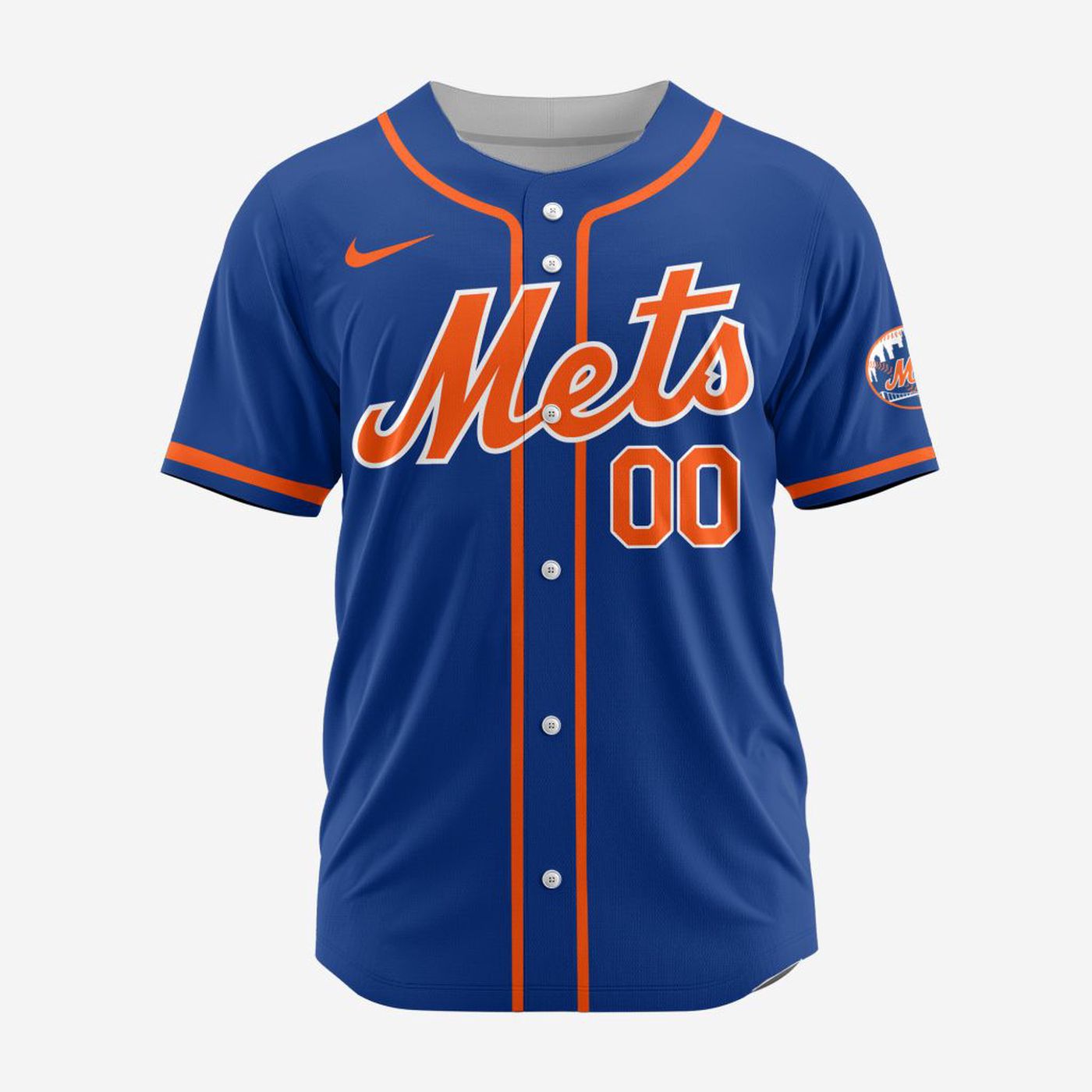 MLB New York Mets Personalized Alternate Baseball Jersey - Bafud baseball jersey product view 2