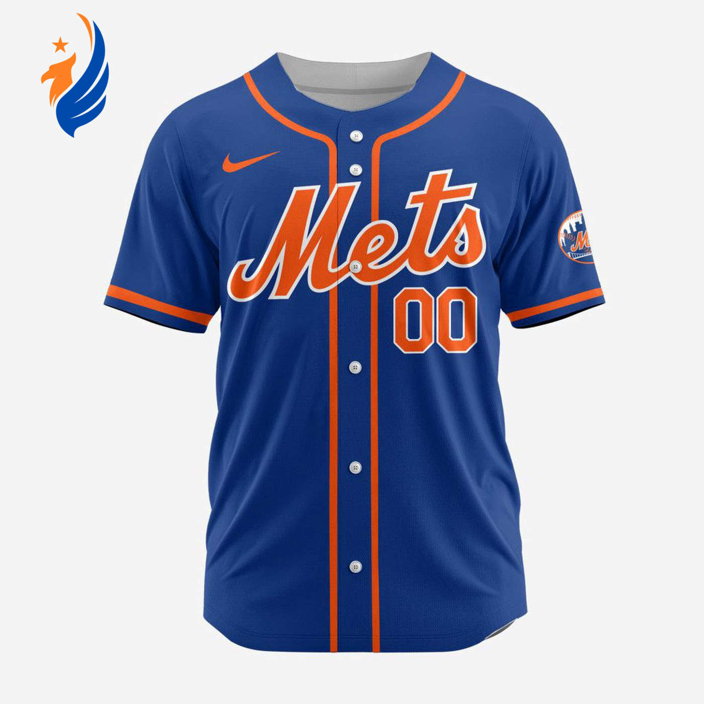 MLB New York Mets Personalized Alternate Baseball Jersey - Bafud baseball jersey product view 1