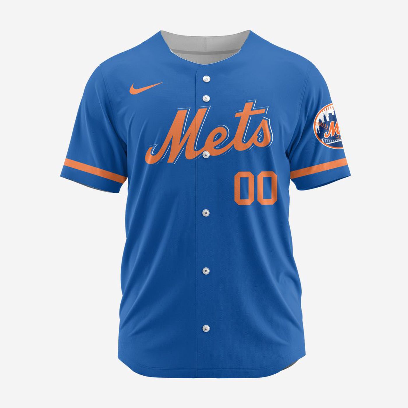 MLB New York Mets Personalized Alternate Design Concept Baseball Jersey 2402 - Bafud baseball jersey product view 2
